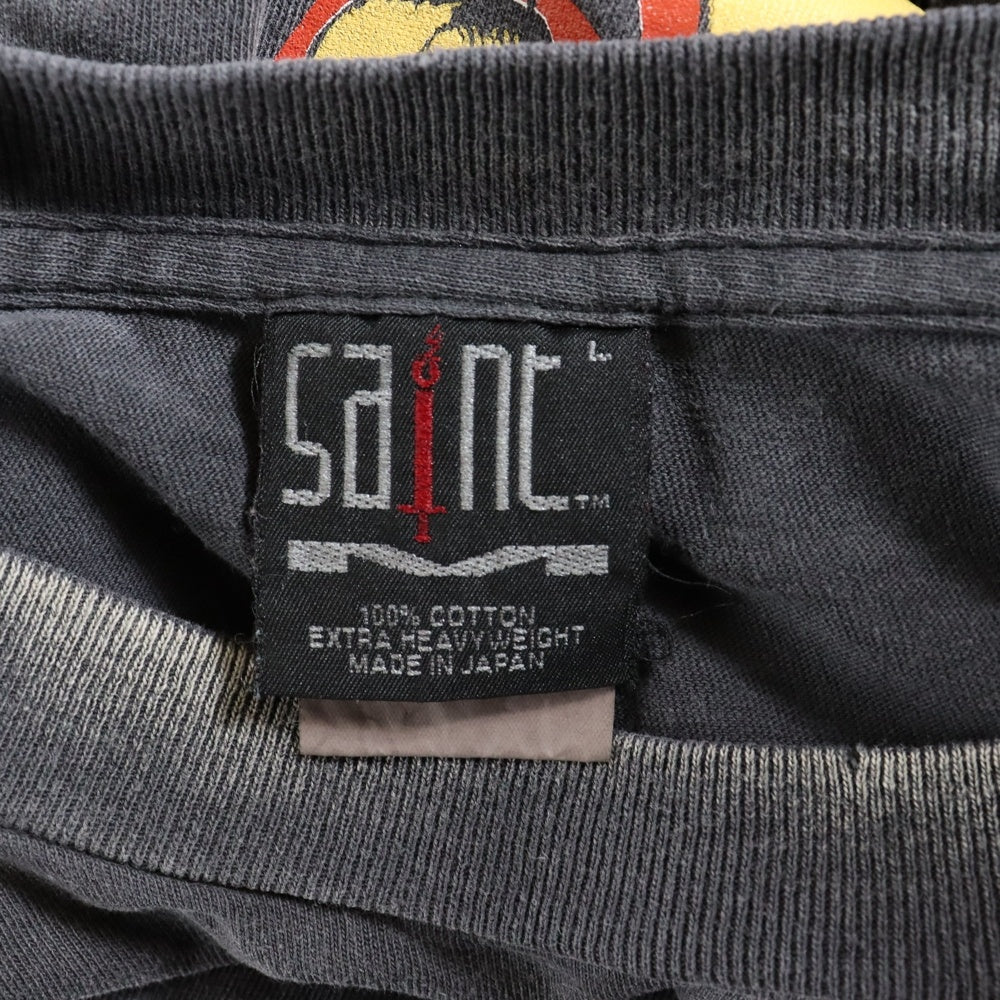 SAINT MICHAEL(セントマイケル) BIRTH AND DEATH SS TEE SM-HR1-0000-007 両面プリント半袖Tシャツ カットソー ブラック