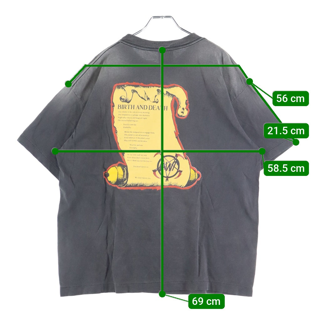 SAINT MICHAEL(セントマイケル) BIRTH AND DEATH SS TEE SM-HR1-0000-007 両面プリント半袖Tシャツ カットソー ブラック