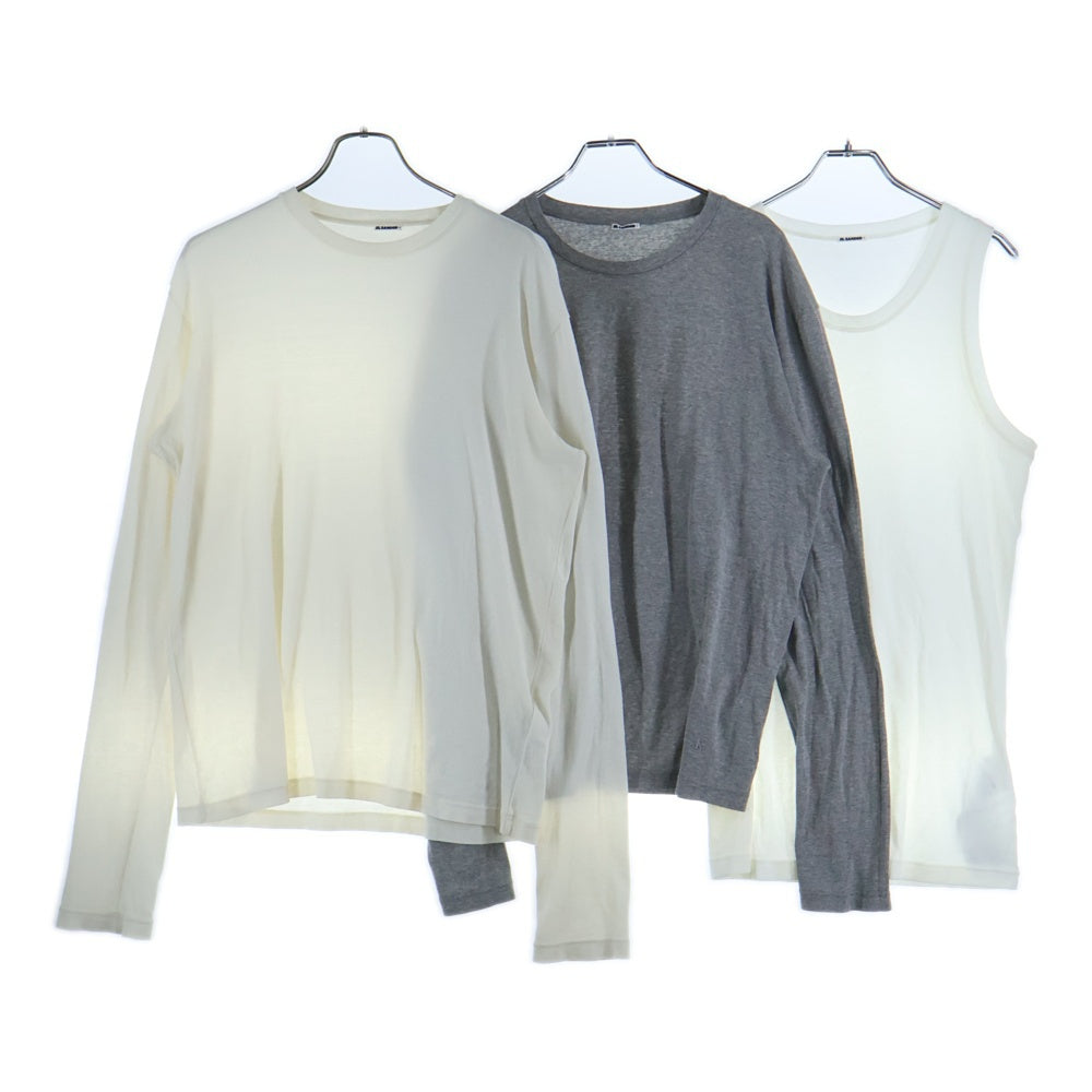 JIL SANDER(ジルサンダー) Set Of 2 T-shirts And Tank Top ロングスリーブ 長袖Tシャツ タンクトップ セット J47FV0110