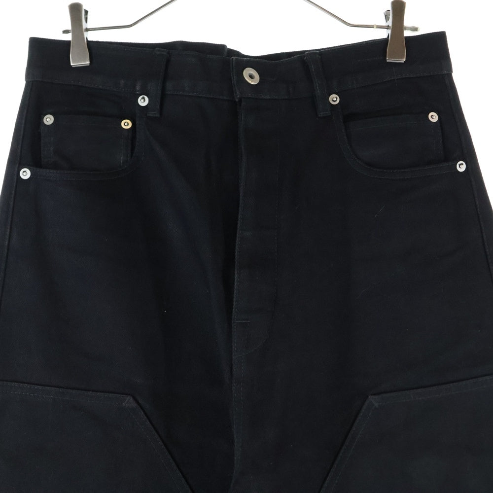 Rick Owens DRKSHDW(リックオウエンス ダークシャドウ) Double Knee Geth Cut Jeans ダブルニー ゲス カット ジーンズ ブラック DL02D4387-HBLKJP