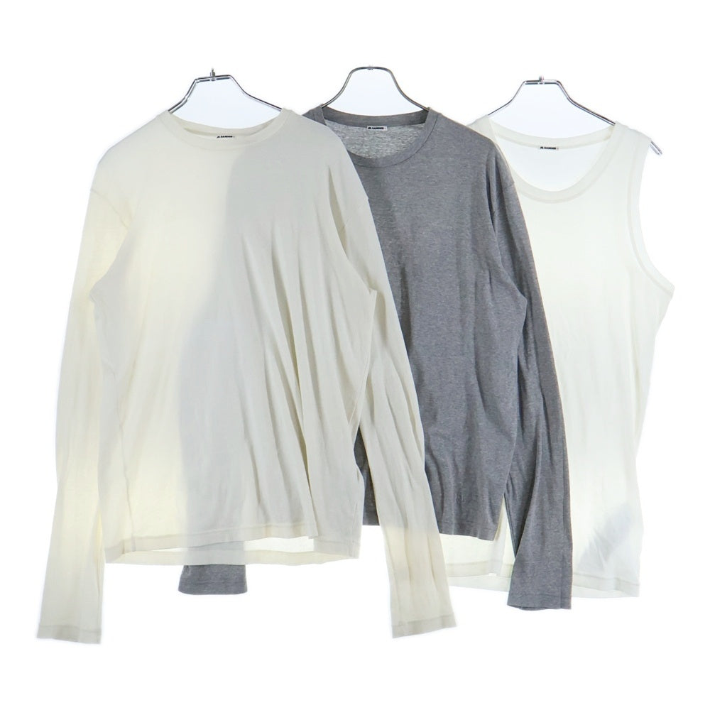 JIL SANDER(ジルサンダー) Set Of 2 T-shirts And Tank Top ロングスリーブ 長袖Tシャツ タンクトップ セット J47FV0110
