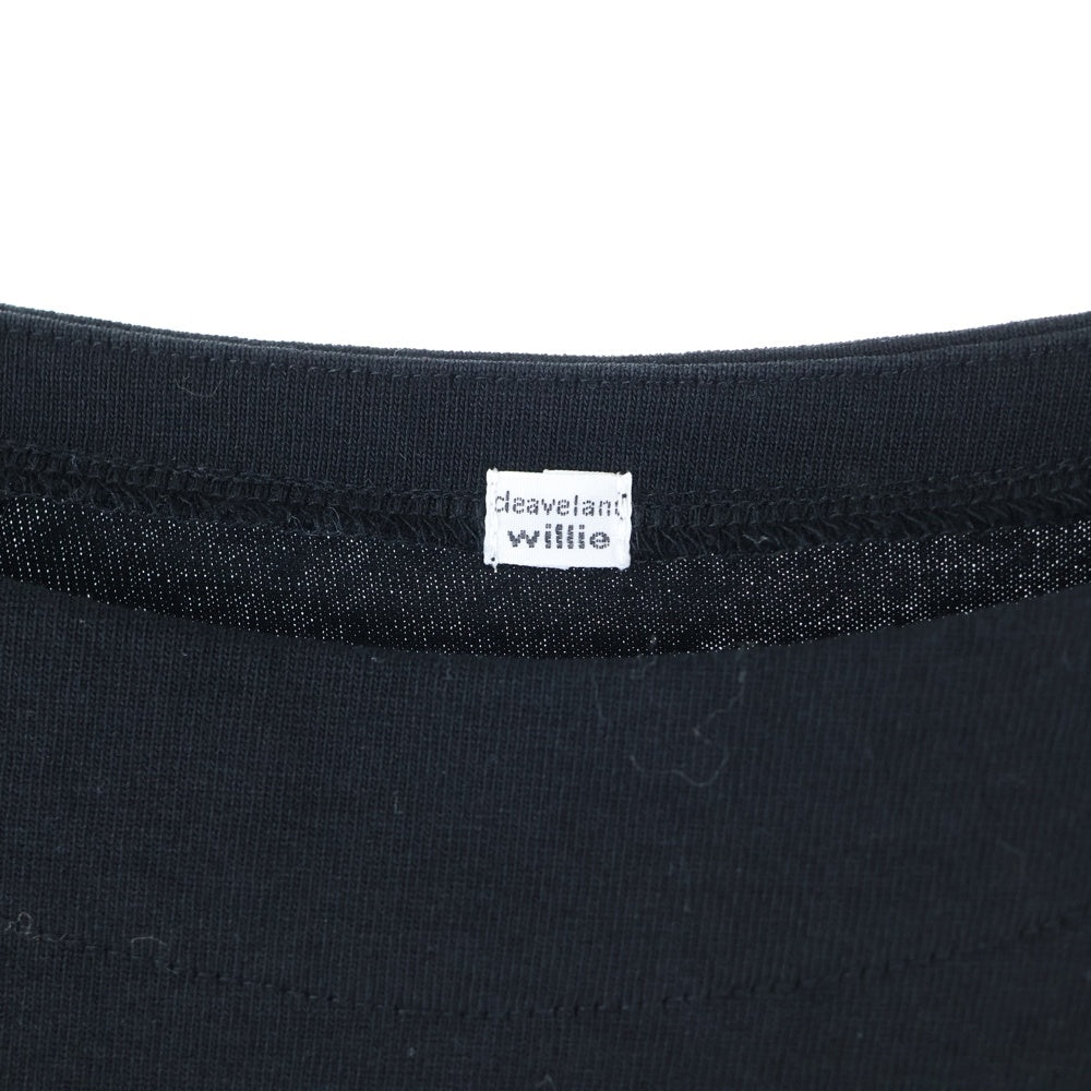 Cleveland Out of everywhere(クリーブランド アウト・オブ・エヴリウェア) cleaveland Out of everywhere C/pullover Half sleeve クリーブランド ハーフスリーブ クルーネック 半袖Tシャツ ブラック