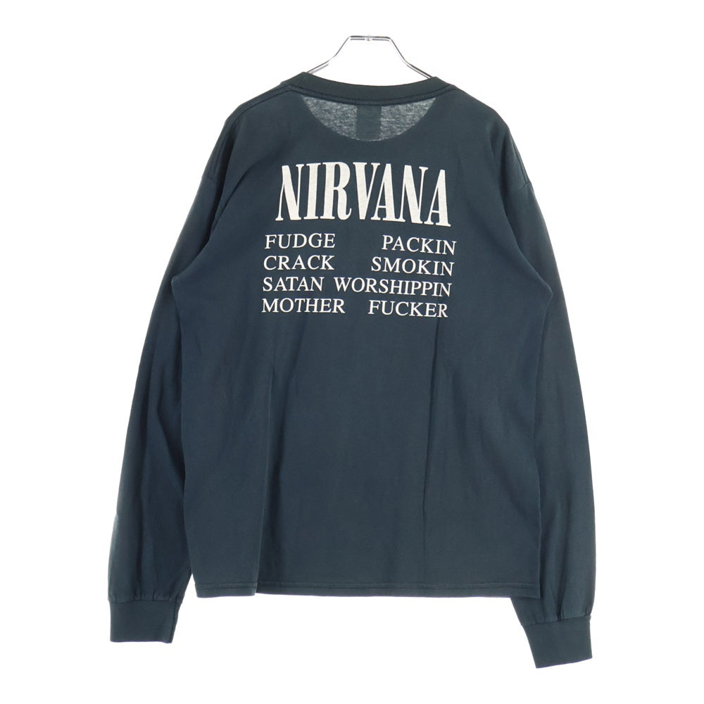 VINTAGE(ヴィンテージ) 00s NIRVANA Vestibule L/S Tee 両面プリント 長袖Tシャツ カットソー ニルヴァーナ ブラック