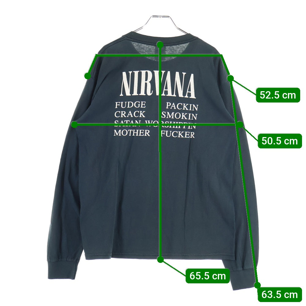 VINTAGE(ヴィンテージ) 00s NIRVANA Vestibule L/S Tee 両面プリント 長袖Tシャツ カットソー ニルヴァーナ ブラック