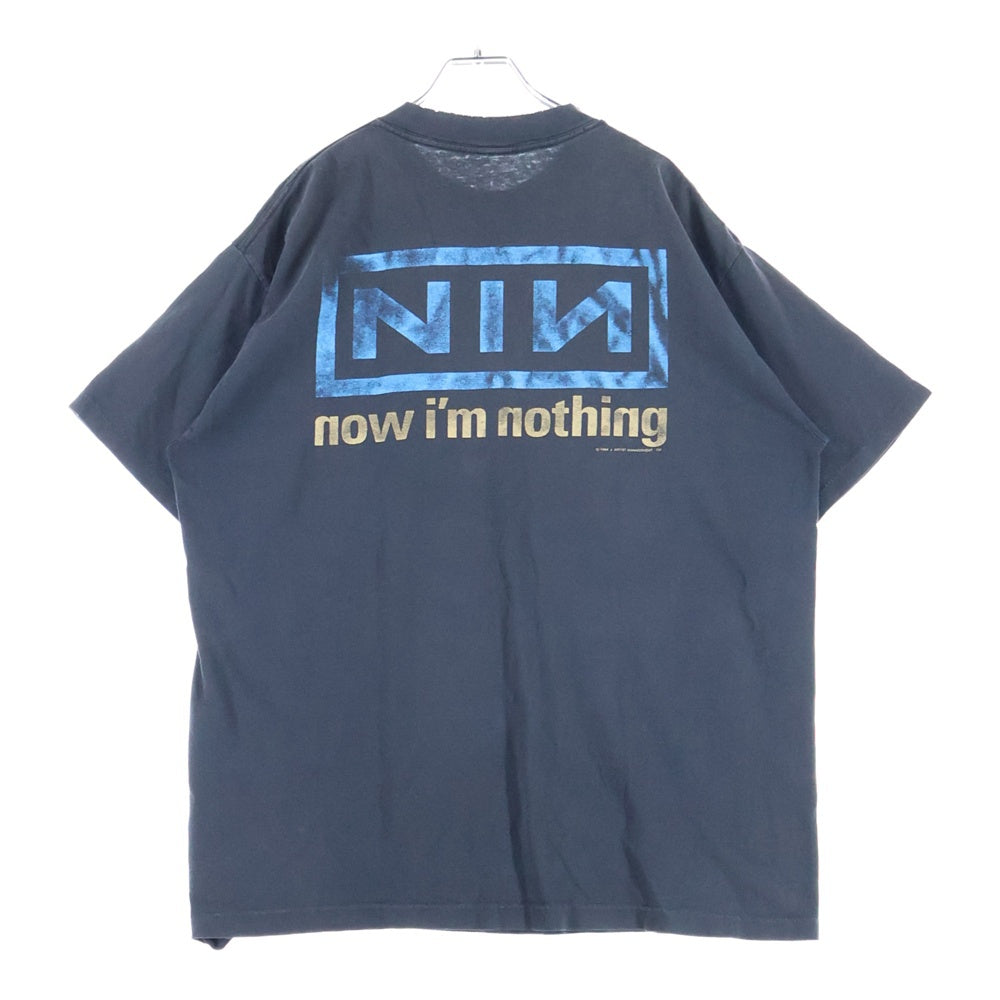VINTAGE(ヴィンテージ) 90s NINE INCH NAILS NOW I'M NOTHING ナインインチネイルズ 両面プリント 半袖Tシャツ ブラック