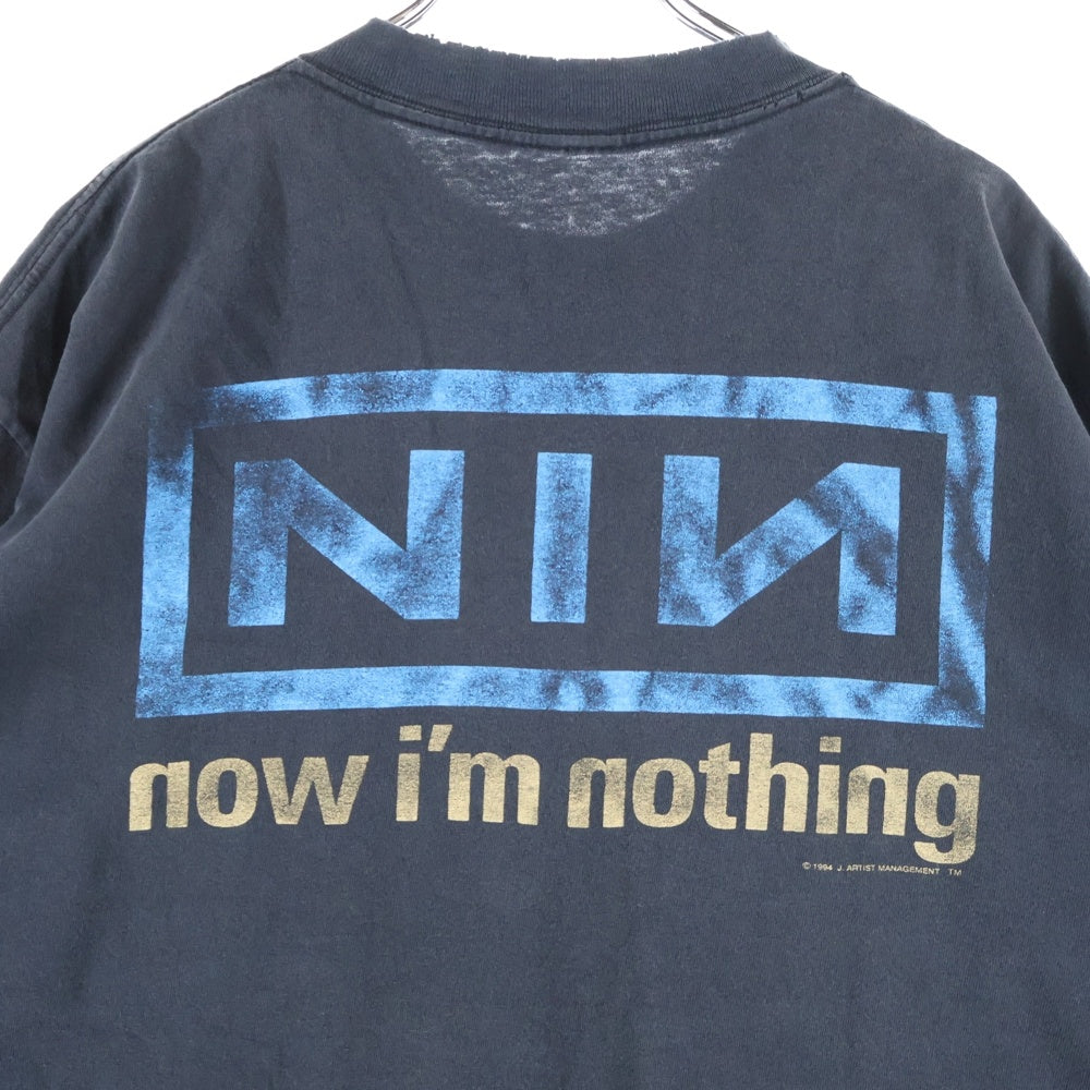 VINTAGE(ヴィンテージ) 90s NINE INCH NAILS NOW I'M NOTHING ナインインチネイルズ 両面プリント 半袖Tシャツ ブラック