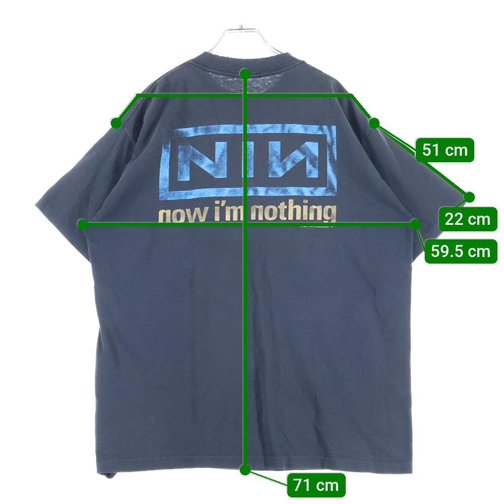 VINTAGE(ヴィンテージ) 90s NINE INCH NAILS NOW I'M NOTHING ナインインチネイルズ 両面プリント 半袖Tシャツ ブラック