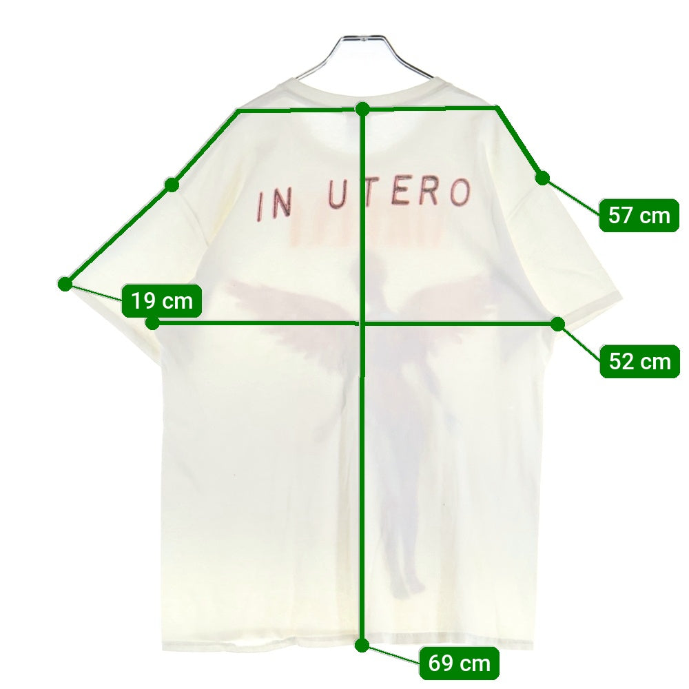 VINTAGE(ヴィンテージ) 00s NIRVANA IN UTERO Y2K インユーテロ 両面プリント 半袖Tシャツ ホワイト
