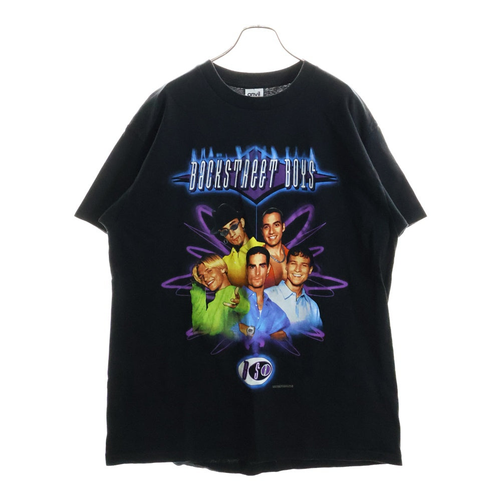 VINTAGE(ヴィンテージ) 90s BACKSTREET BOYS 1997 MEMBERS PHOTO バックストリート ボーイズ フォトプリント 半袖Tシャツ ブラック