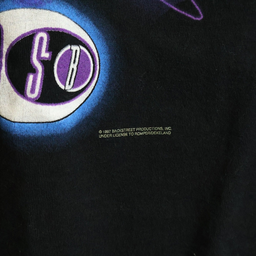 VINTAGE(ヴィンテージ) 90s BACKSTREET BOYS 1997 MEMBERS PHOTO バックストリート ボーイズ フォトプリント 半袖Tシャツ ブラック