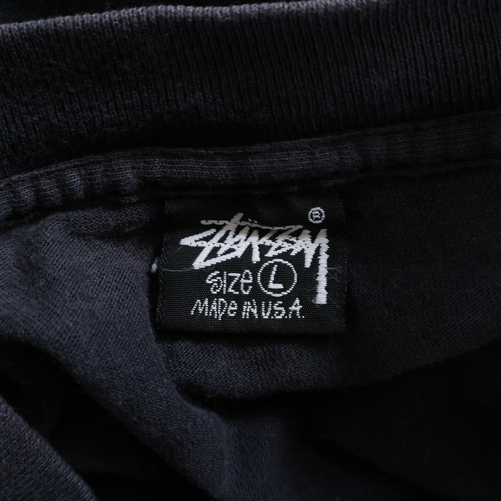 90’s old stussy USA製 クラウンロゴ 半袖Tシャツ ブラック STUSSY(ステューシー) 90s OLD STUSSY DESIGN CORP クラウン プリント