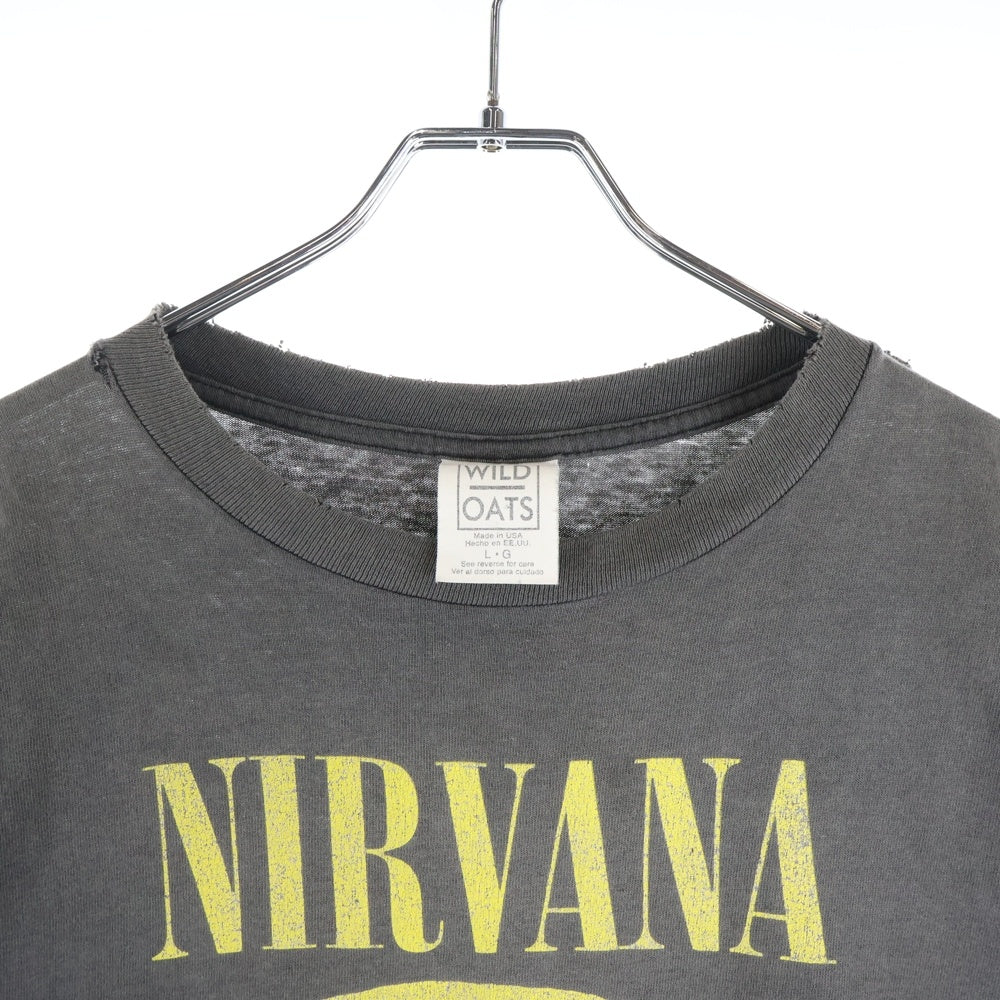 VINTAGE(ヴィンテージ) 90s NIRVANA SMILE ニルヴァーナ スマイル Tシャツ 半袖カットソーブラック