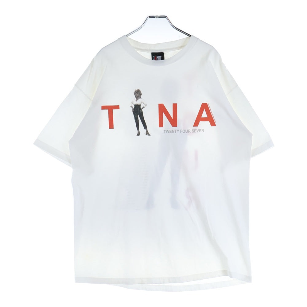 VINTAGE(ヴィンテージ) 90-00S TINA TURNER TWENTY FOUR SEVEN ティナ ターナー 両面プリント Tシャツ 半袖カットソー ホワイト