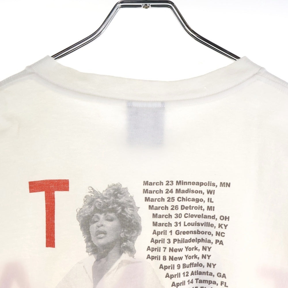 VINTAGE(ヴィンテージ) 90-00S TINA TURNER TWENTY FOUR SEVEN ティナ ターナー 両面プリント Tシャツ 半袖カットソー ホワイト