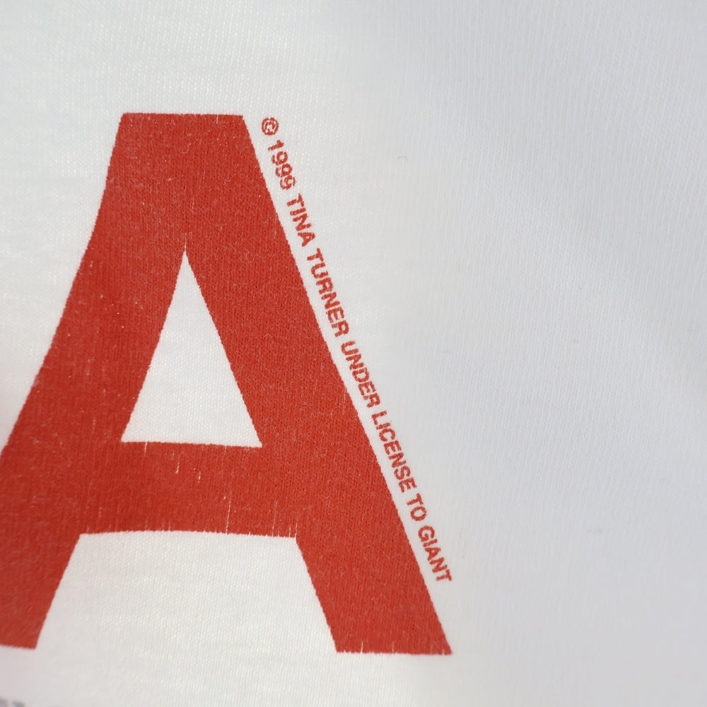 VINTAGE(ヴィンテージ) 90-00S TINA TURNER TWENTY FOUR SEVEN ティナ ターナー 両面プリント Tシャツ 半袖カットソー ホワイト