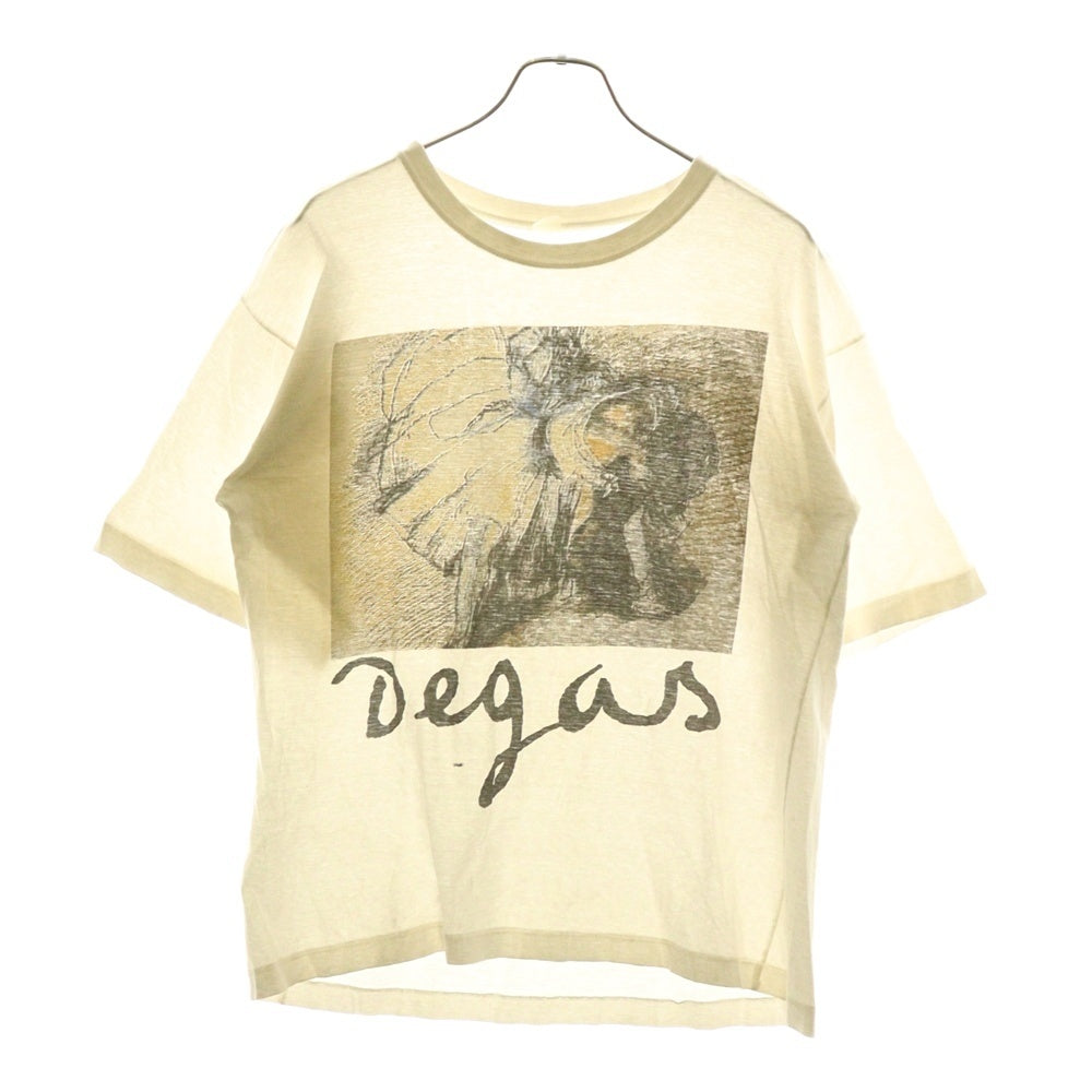 VINTAGE(ヴィンテージ) 90s Edgar Degas エドガー ドガ 靴を直す踊り子 アート 半袖プリントTシャツ カットソー ホワイト