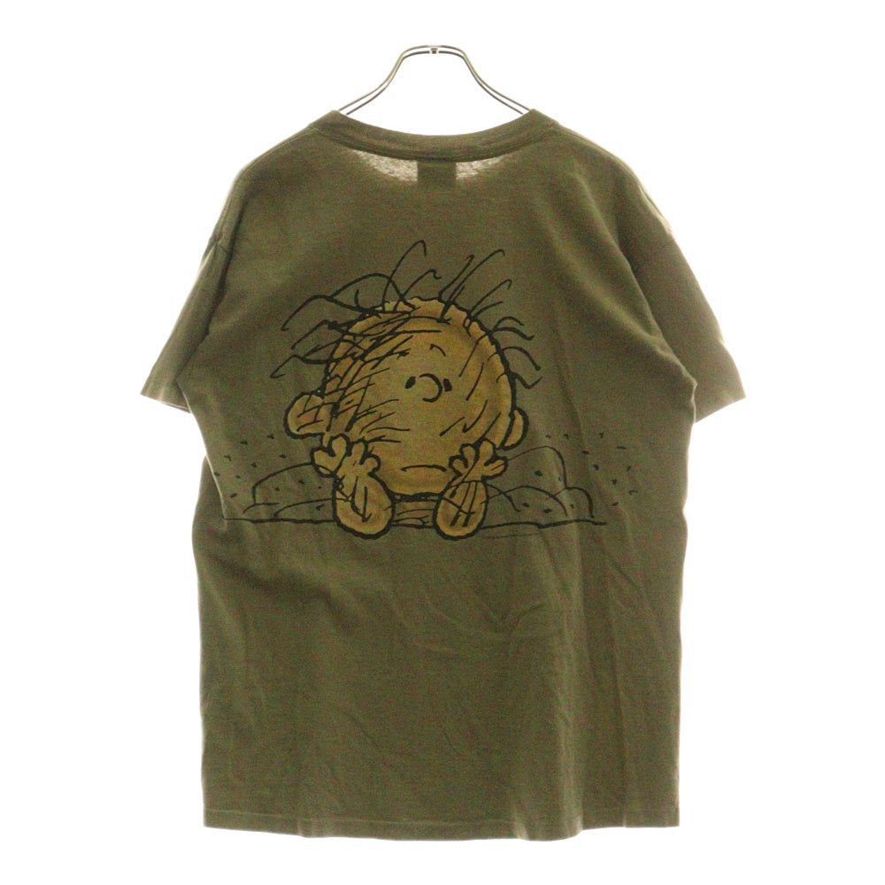 VINTAGE(ヴィンテージ) 90s PEANUTS CHARLIE BROWN PIGPEN MESSWEAR CK ピーナッツ パロディTシャツ 両面プリント 半袖Tシャツ カットソー ブラウン
