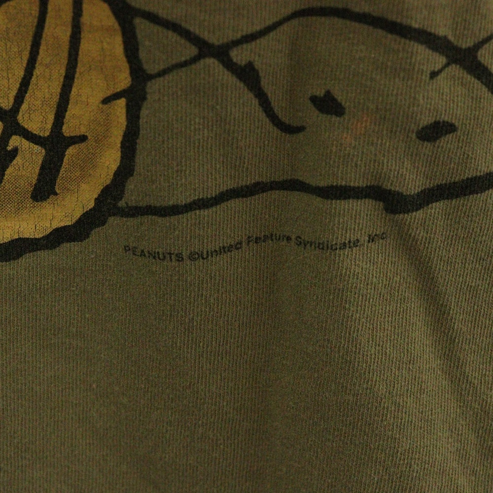 VINTAGE(ヴィンテージ) 90s PEANUTS CHARLIE BROWN PIGPEN MESSWEAR CK ピーナッツ パロディTシャツ 両面プリント 半袖Tシャツ カットソー ブラウン