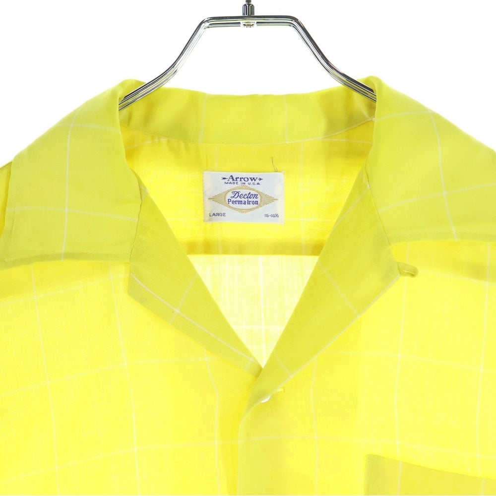 VINTAGE(ヴィンテージ) 60s ARROW CHECK S/S SHIRT チェック 半袖 オープンカラー シャツ