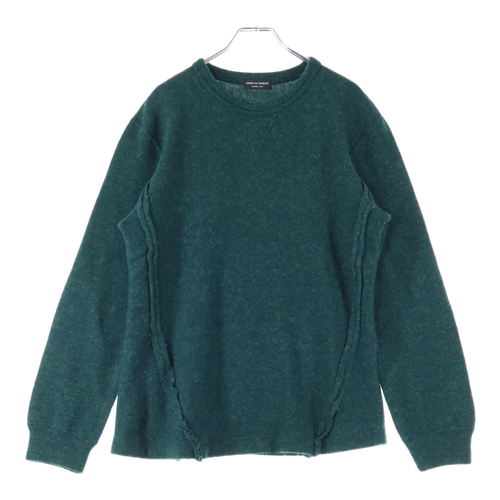 COMME des GARCONS HOMME PLUS(コムデギャルソンオムプリュス) 03AW WOOL CREW NECK ウール メランジ ニット クルーネック PK-T045 グリーン