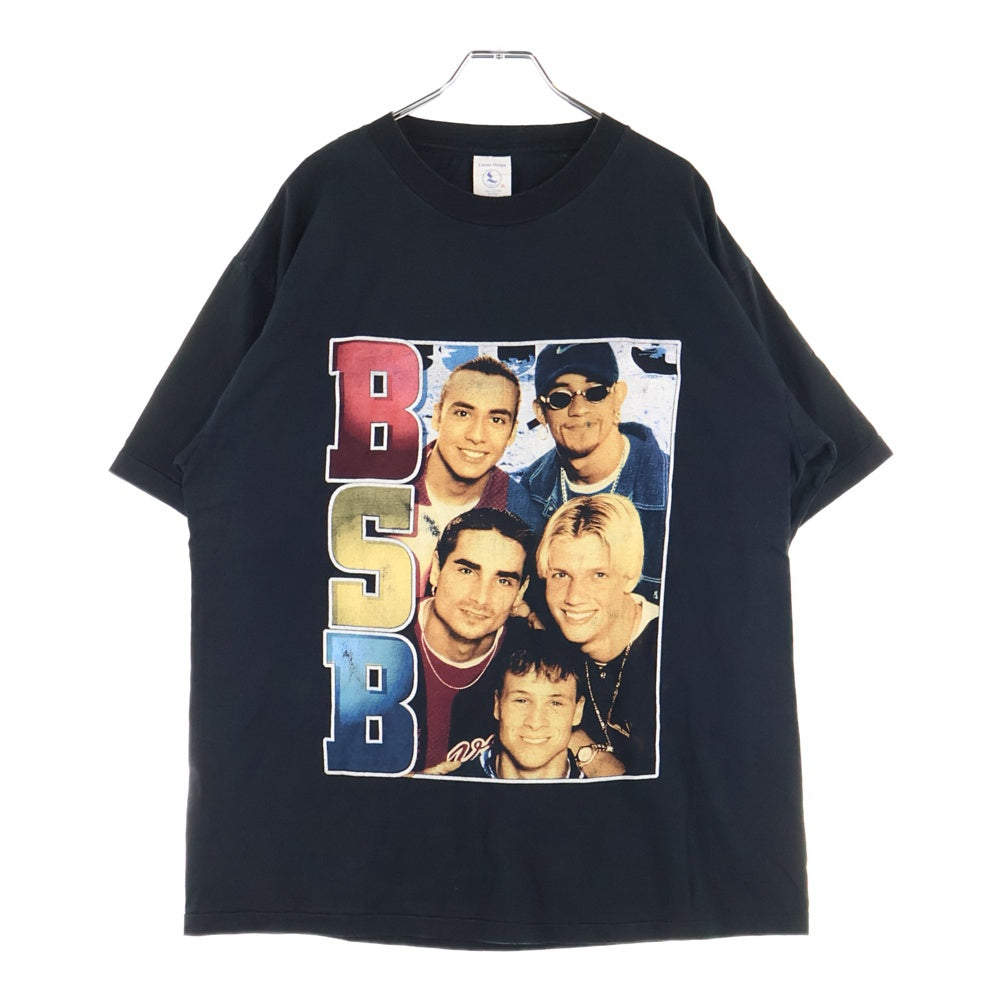 VINTAGE(ヴィンテージ) 90s Backstreet Boys BSB TEE バックストリート・ボーイズ 両面プリント半袖Tシャツ カットソー ブラック