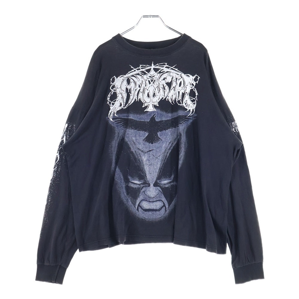 VINTAGE(ヴィンテージ) 90s Immortal Nebular Ravens 両面プリント 長袖Tシャツ ロングスリーブ ブラック