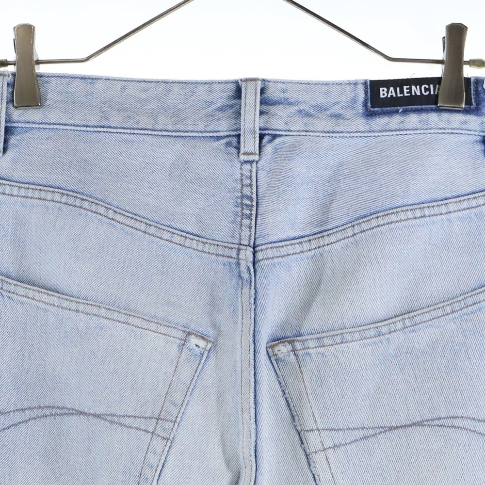 BALENCIAGA(バレンシアガ) 23AW ダメージ加工バギーデニムパンツ インディゴ 745213 TDW14