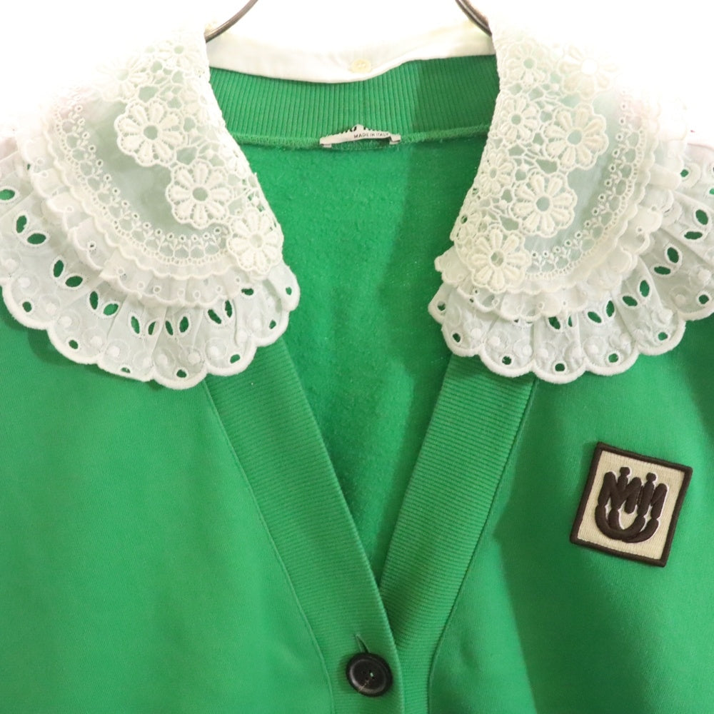 miumiu(ミュウミュウ) 20SS フリルレースカラー スウェット バイカラー
