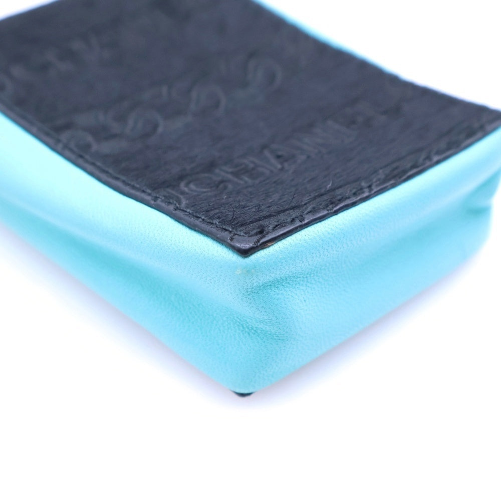 CHANEL(シャネル) 2000-2001 Chain Shoulder Cigarette Case チェーン シガレットケース ミニショルダーバッグ ブルー