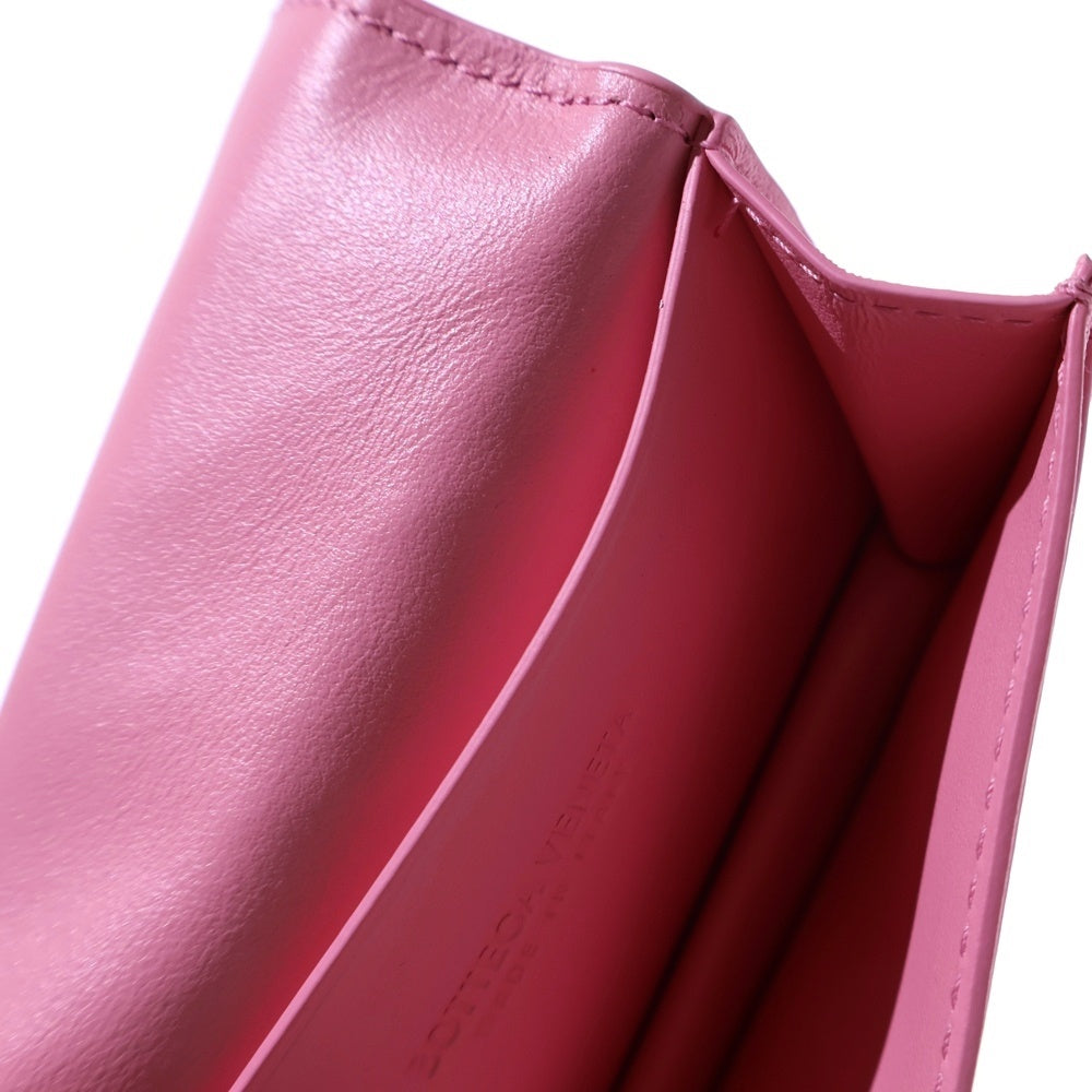 BOTTEGA VENETA(ボッテガヴェネタ) イントレチャート レザー カードケース ピンク