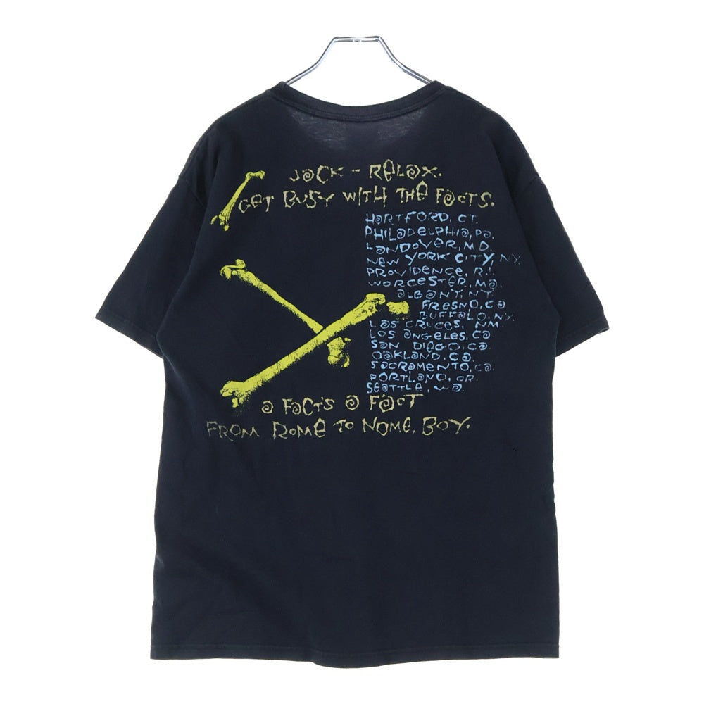 VINTAGE(ヴィンテージ) 00s RUSH ROLL THE BONES ラッシュ ロール ザボーンズ 両面プリント Tシャツ 半袖カットソーブラック