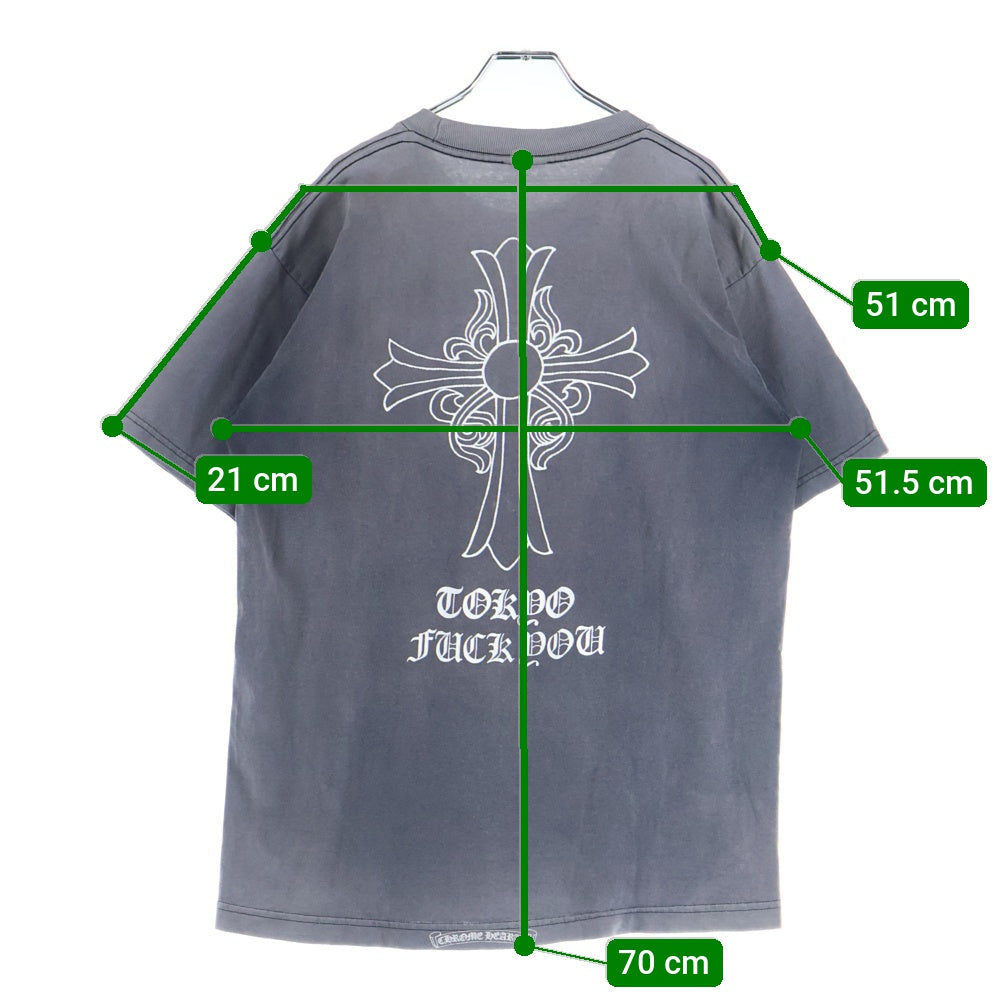 CHROME HEARTS(クロムハーツ) OLD BACK CROSS TEE TOKYO オールド バッククロス 東京 半袖ポケットTシャツ カットソー ブラック