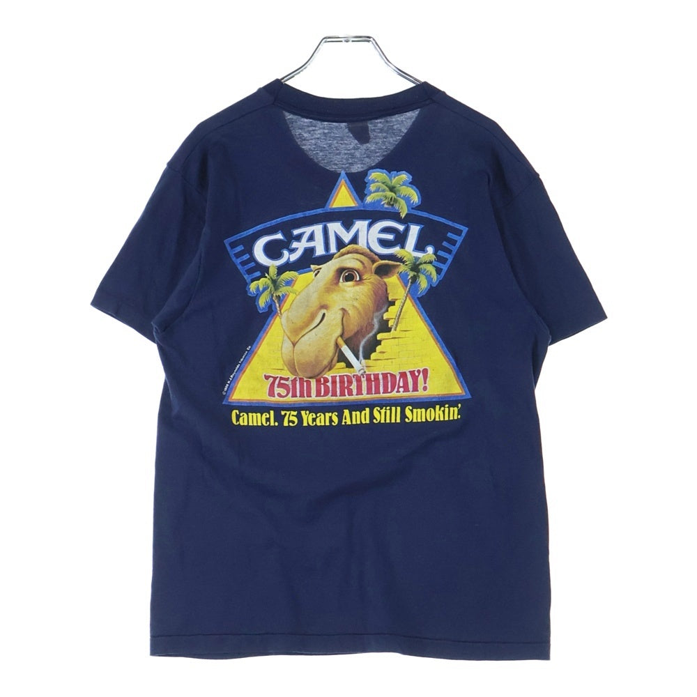 VINTAGE(ヴィンテージ) 80s CAMEL キャメル 企業Tシャツ 半袖プリントTシャツ カットソー ネイビー