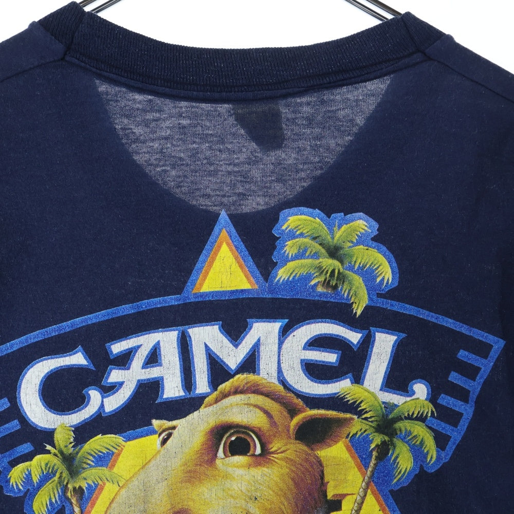 VINTAGE(ヴィンテージ) 80s CAMEL キャメル 企業Tシャツ 半袖プリントTシャツ カットソー ネイビー
