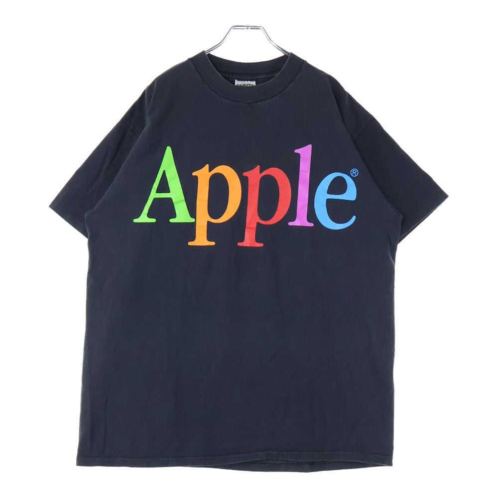 VINTAGE(ヴィンテージ) 90s APPLE MULTI COLOR TEXT LOGO アップル カラー テキスト ロゴ Tシャツ 半袖カットソー ブラック