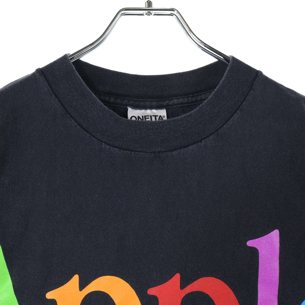 VINTAGE(ヴィンテージ) 90s APPLE MULTI COLOR TEXT LOGO アップル カラー テキスト ロゴ Tシャツ 半袖カットソー ブラック