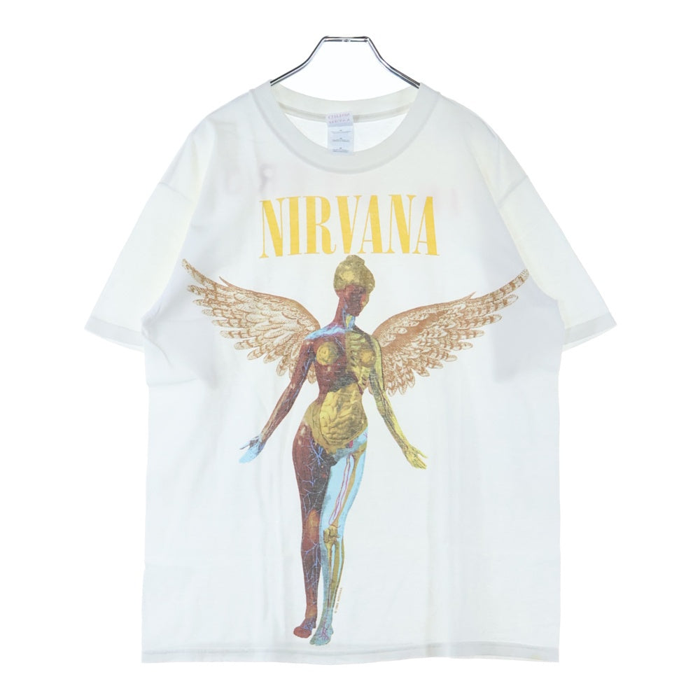 VINTAGE(ヴィンテージ) 00s NIRVANA IN UTERO Y2K ニルヴァーナ インユーテロ Tシャツ 半袖カットソー ホワイト