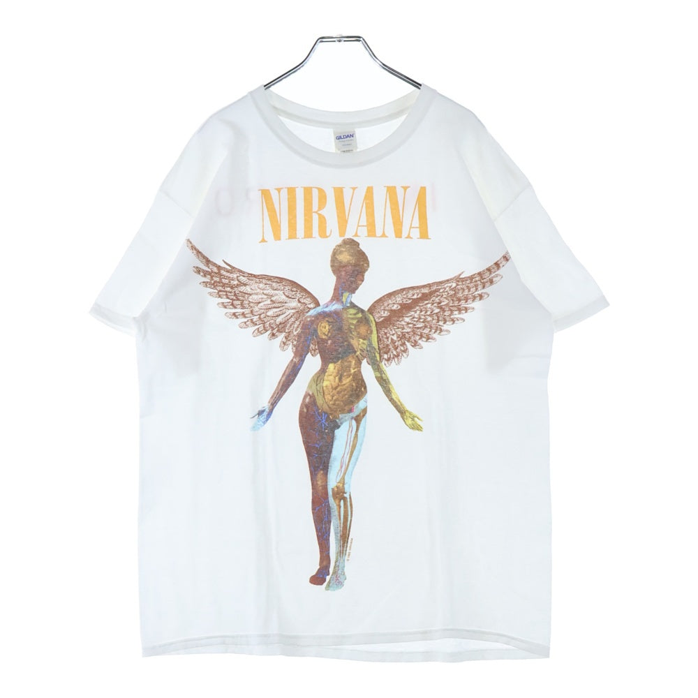 VINTAGE(ヴィンテージ) 00s NIRVANA IN UTERO Y2K ニルヴァーナ インユーテロ Tシャツ 半袖カットソー ホワイト