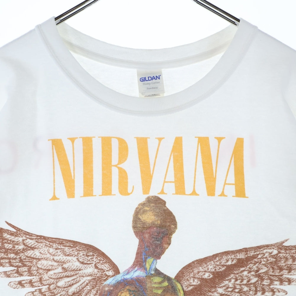 VINTAGE(ヴィンテージ) 00s NIRVANA IN UTERO Y2K ニルヴァーナ インユーテロ Tシャツ 半袖カットソー ホワイト