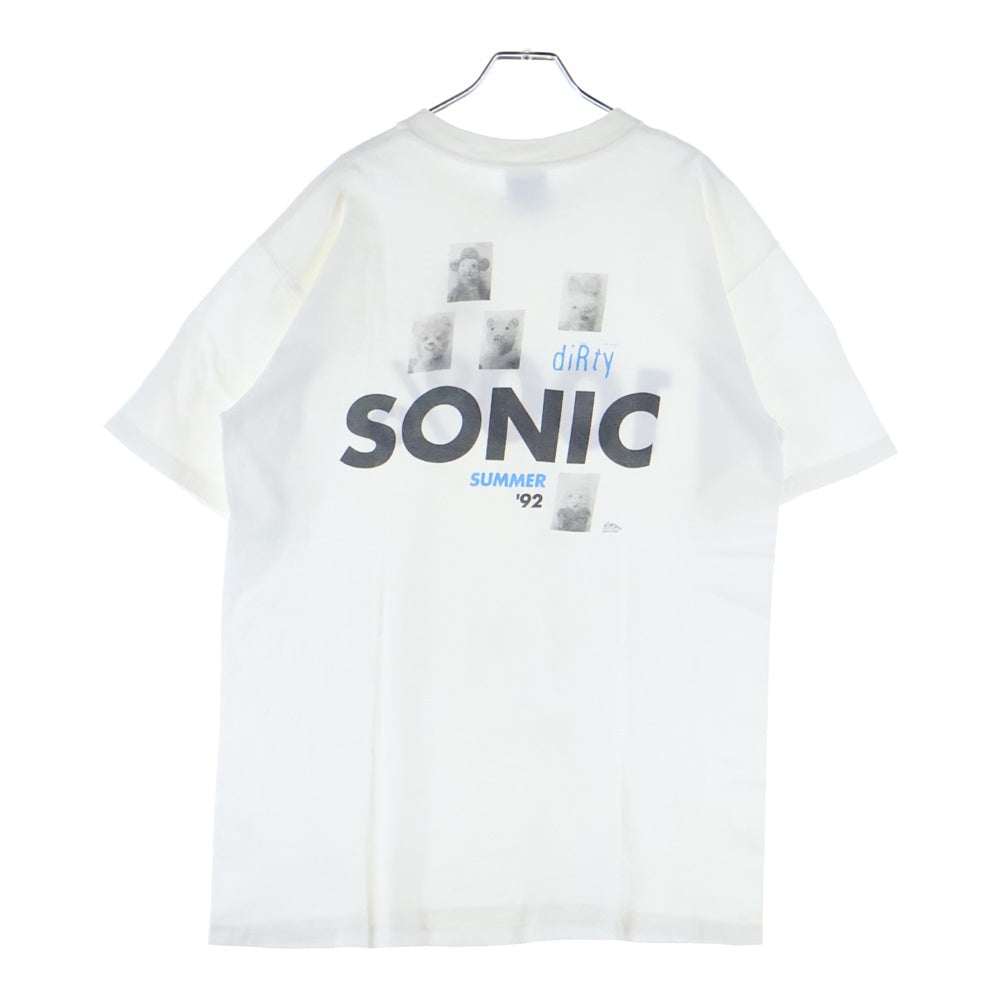 VINTAGE(ヴィンテージ) 90s SONIC YOUTH dirty 100% 1992 promotion ソニックユース 半袖Tシャツ カットソー ホワイト