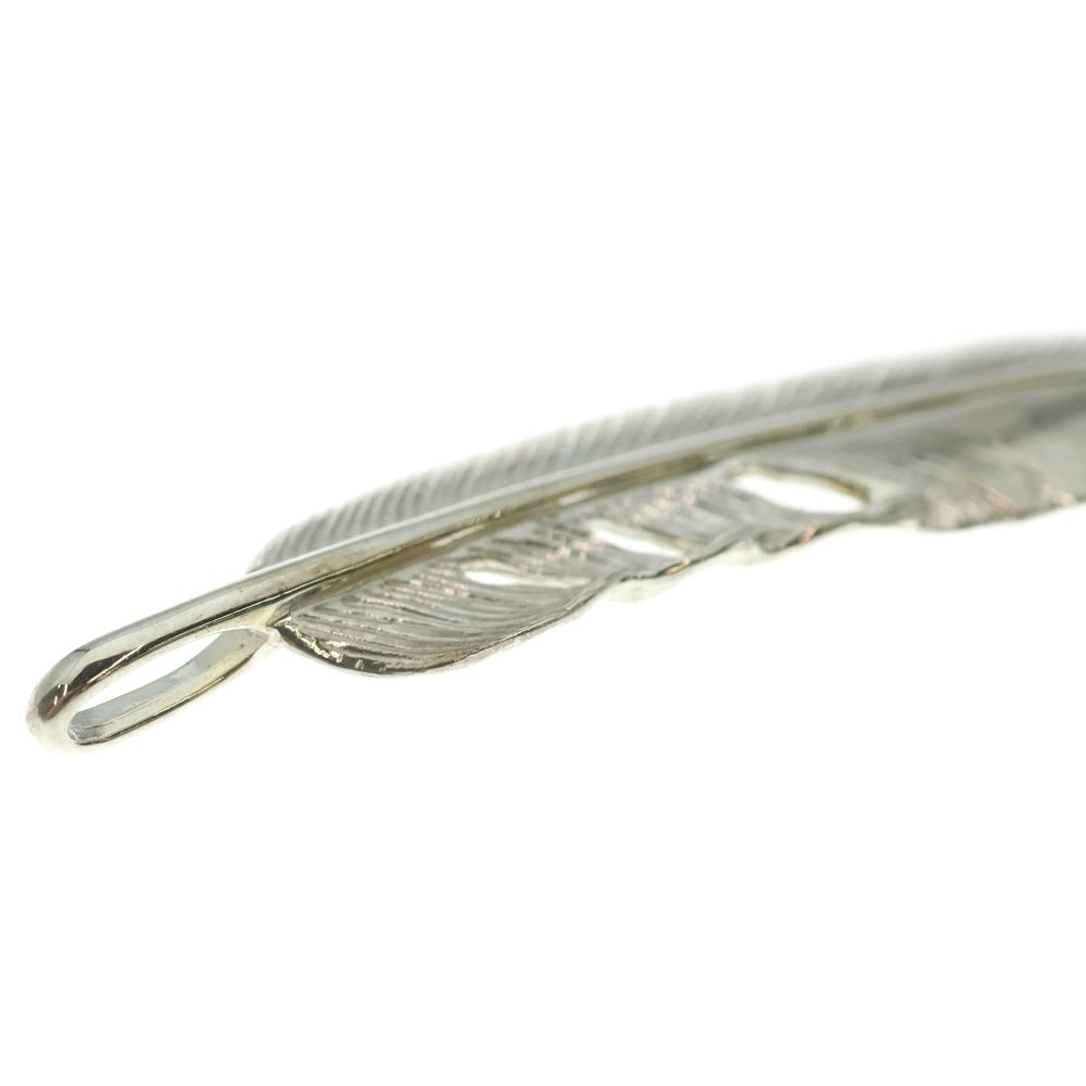 TADY & KING(タディアンドキング) 特大SVフェザーペンダント GPローズ ネックレストップ 左向き シルバー/ゴールド