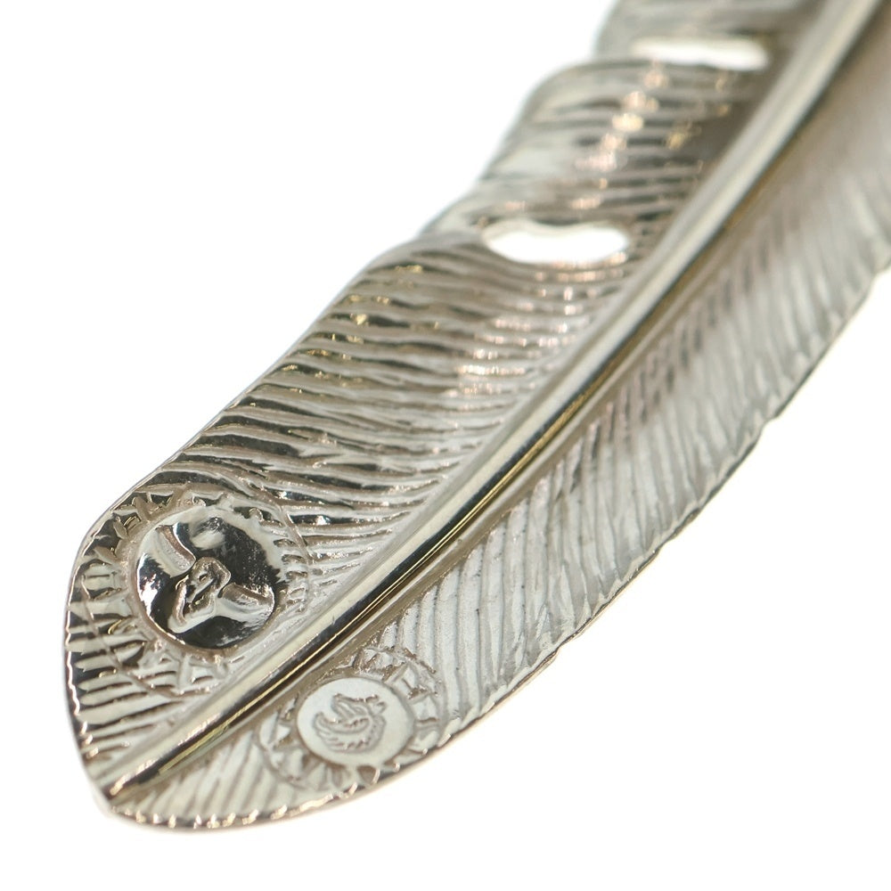 TADY & KING(タディアンドキング) K18ハートフェザー金縄赤珊瑚特大 フェザー ペンダントトップ 右向き シルバー/ゴールド