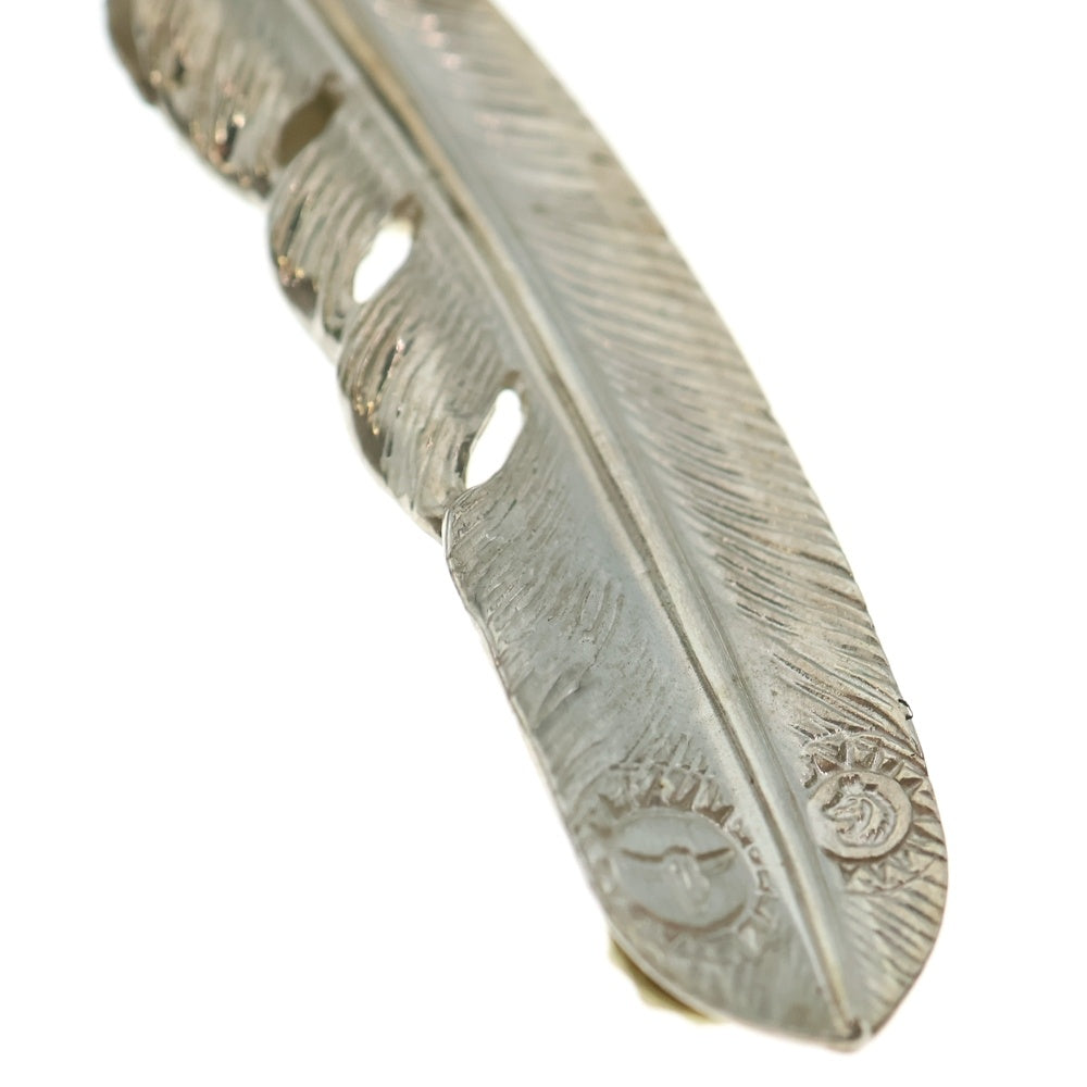 TADY & KING(タディアンドキング) ハートSVフェザー 上銀金縄ターコイズ GPイーグル 特大フェザーペンダントトップ 右向き シルバー/ゴールド