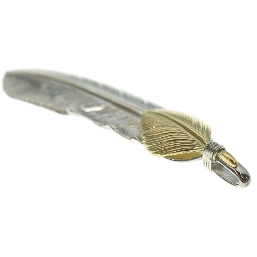 TADY & KING(タディアンドキング) K18ハートSVフェザー 上金特大フェザー右向き シルバー/ゴールド