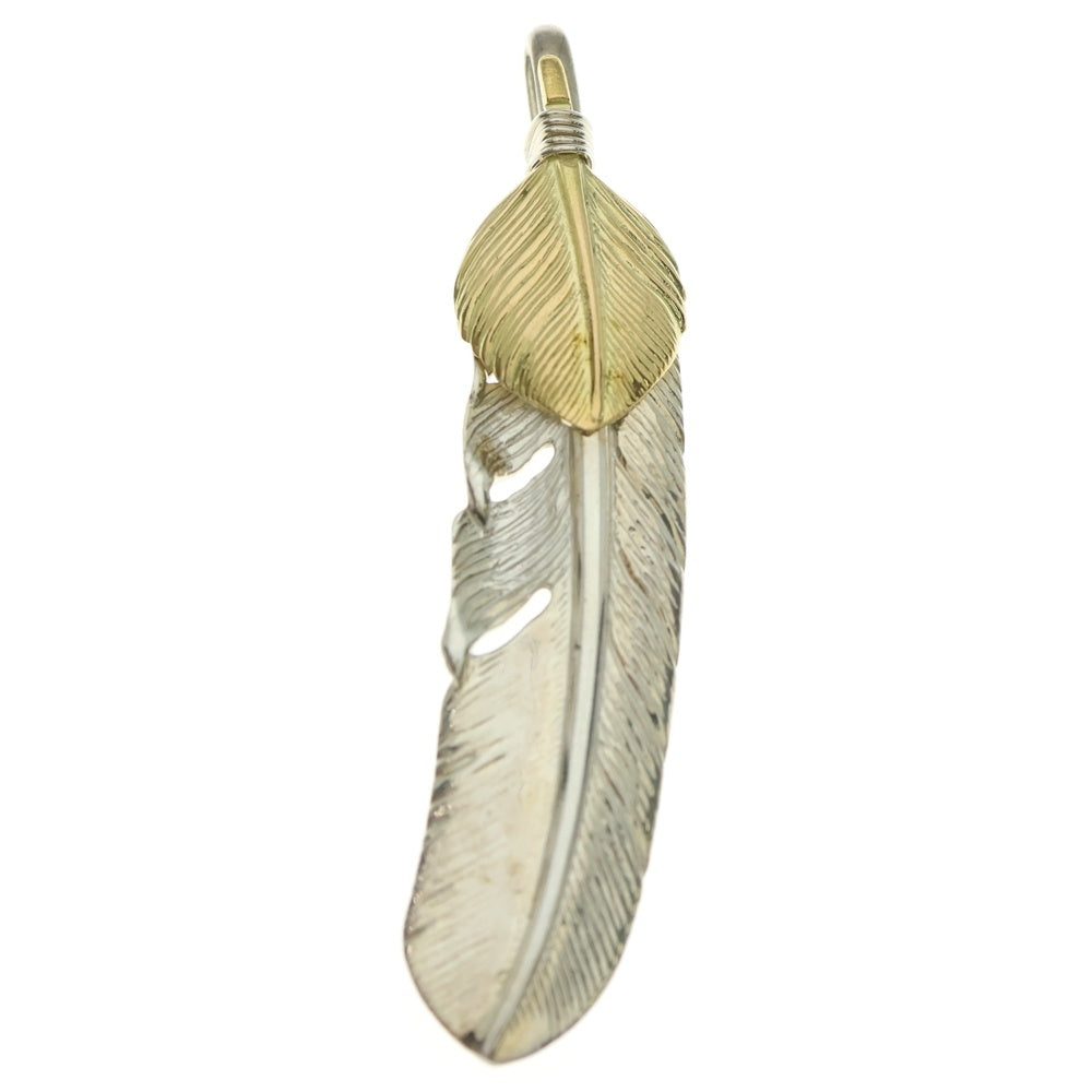 TADY & KING(タディアンドキング) K18ハートSVフェザー 上金特大フェザー左向き シルバー/ゴールド