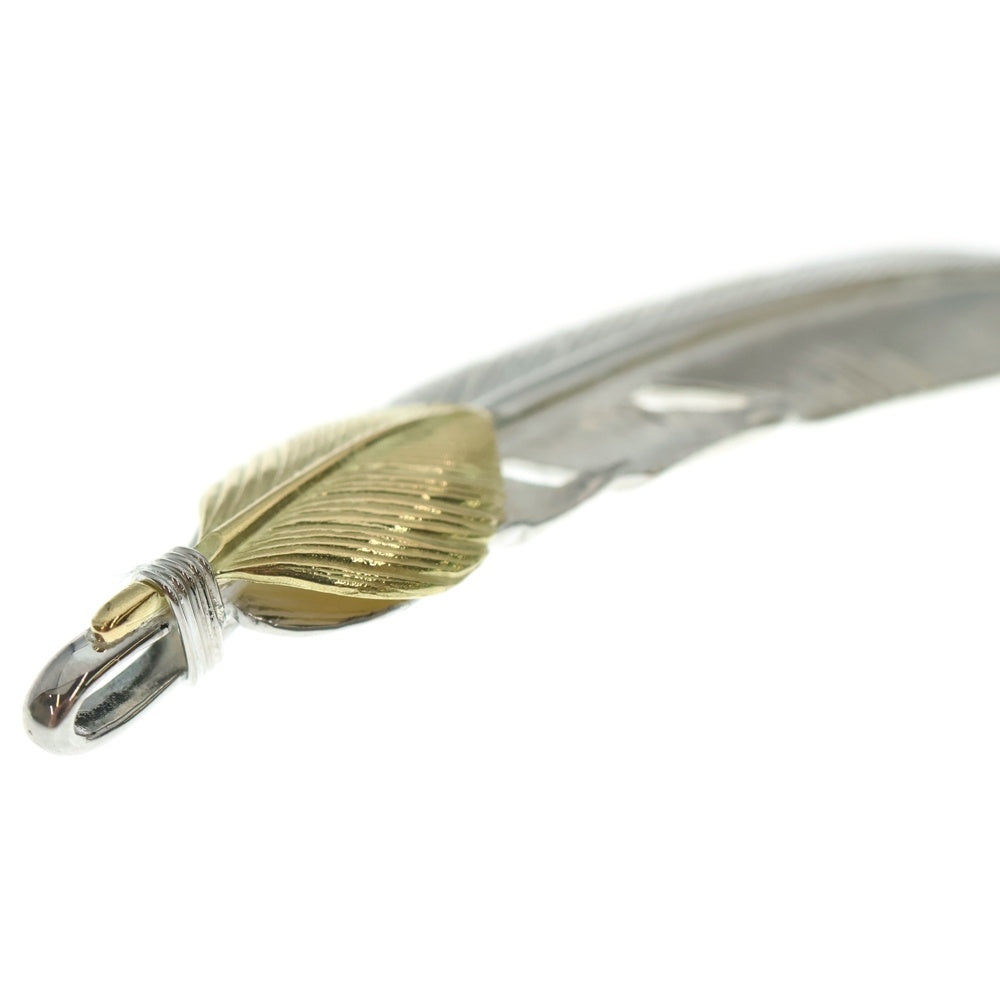 TADY & KING(タディアンドキング) K18ハートSVフェザー 上金特大フェザー左向き シルバー/ゴールド