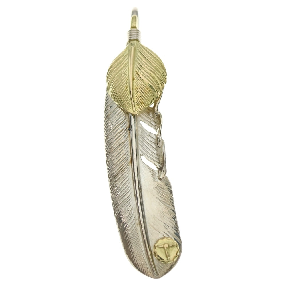 TADY & KING(タディアンドキング) ハートK18フェザーGPロングホーン 特大 右向きネックレストップ