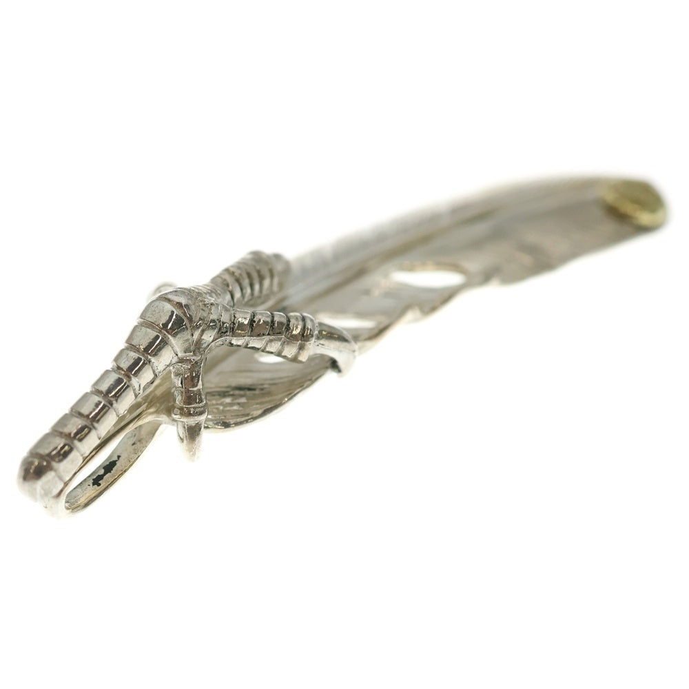 TADY & KING(タディアンドキング) 銀爪 ツメSVフェザーGPウルフ 特大フェザーペンダント シルバー/ゴールド 左向き