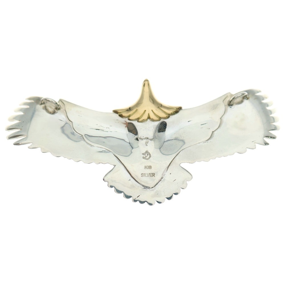 TADY & KING(タディアンドキング) 頭金 大イーグル 金縄ターコイズ ネックレストップ シルバー/ゴールド