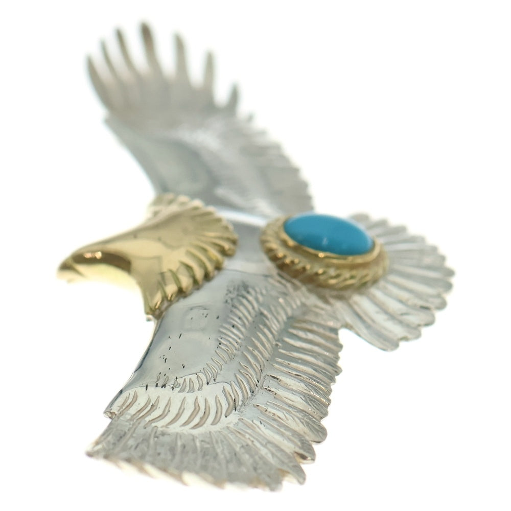 TADY & KING(タディアンドキング) 頭金 大イーグル 金縄ターコイズ ネックレストップ シルバー/ゴールド